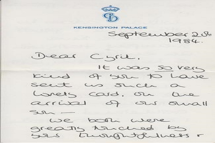Letters Handwritten By Princess Diana Sold In A London Auction