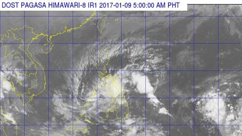 Satellite image of Typhoon Auring