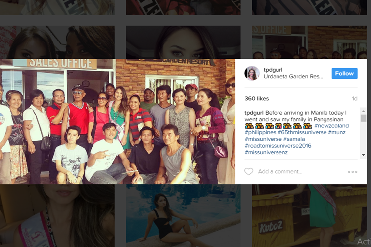 Photo: Miss New Zealand With Filipino Family In Pangasinan