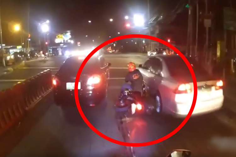 Viral: Reckless Driver Crashes Motorbike Into Two Cars Caught On Video