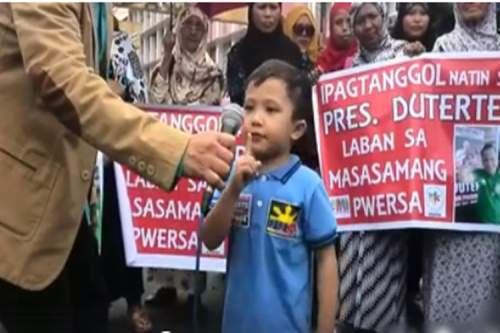 Viral: 4-Year-Old Duterte Supporter Impressed Everyone In His Powerful Speech