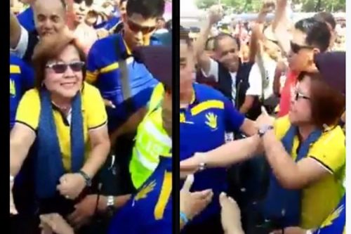 Viral: Large Crowd Insults Senator De Lima By Shouting The Name Duterte In Front Of Her