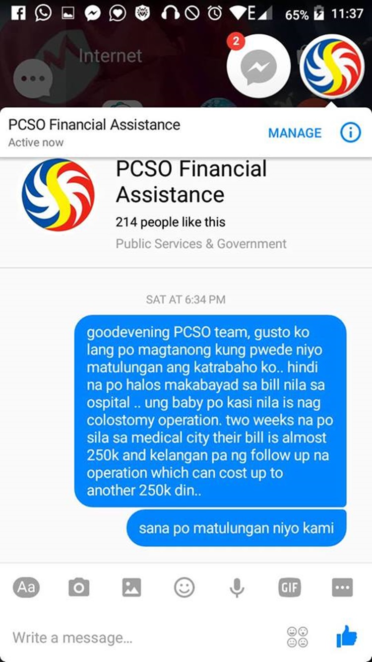 A Netizen Allegedly Insulted By PCSO After Asking For Help Over Co