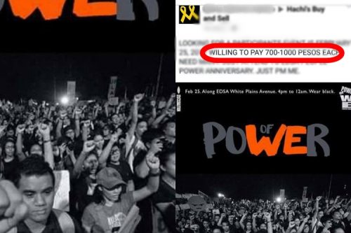 Look: Netizen Willing To Pay Money Just To Attend EDSA People Power Anniversary On February 25