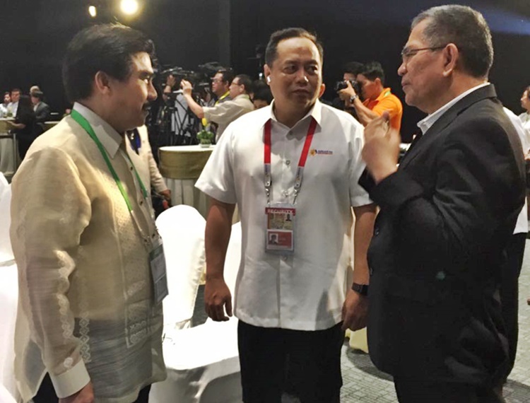 delegates gather