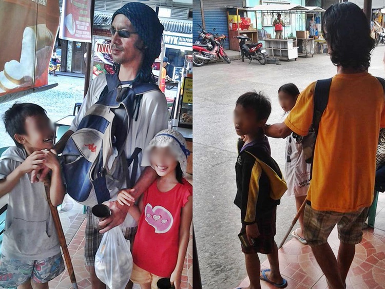 Blind Father Takes Care Of His Two Kids After His Wife Left Them