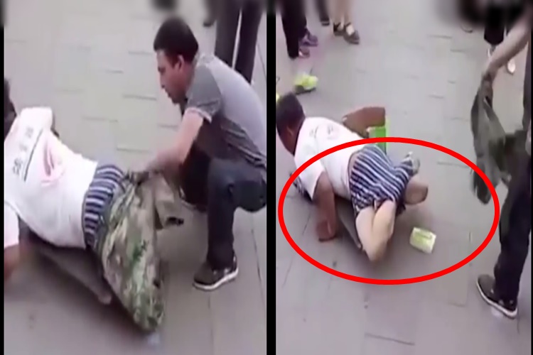 Busted! Beggar Faking His Disability Gets Exposed In Public!