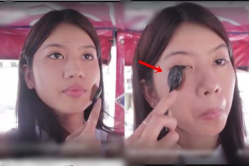 Pinay teen hilarious makeup tutorial