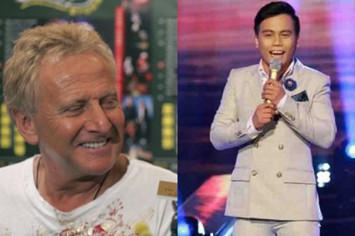 Graham Russell congratulates Noven Belleza