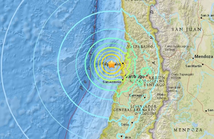 Magnitude 6.9 Earthquake Hits Valparaiso in Chile