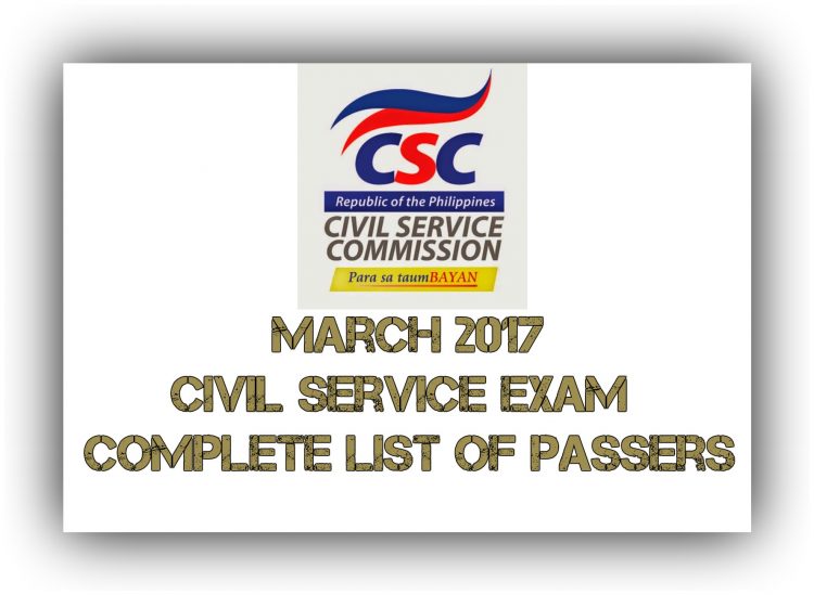 Region List Of Passers March Civil Service Exam Professional Sub Professional