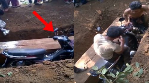 Motorcycle Buried