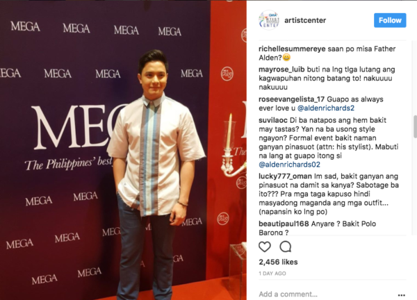 Alden Richards Disappoints Fans With His Outfit At Mega Ball