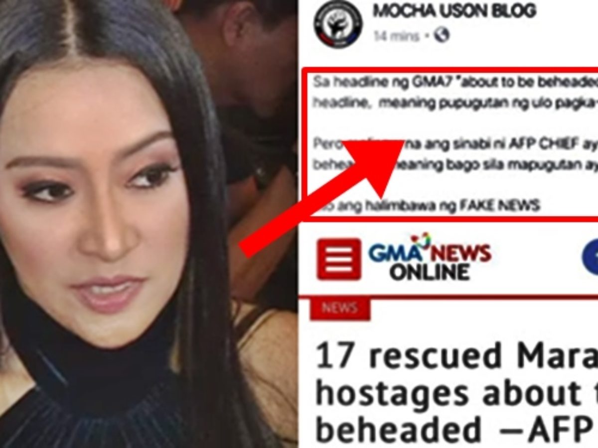 Mocha Uson Removes Fake News Sample From Gma News