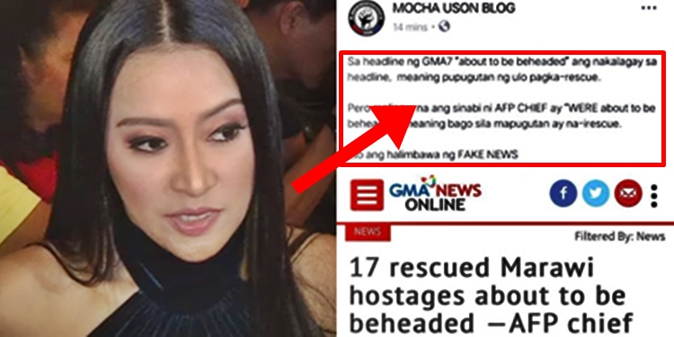 Mocha Uson Removes "Fake News" Sample From GMA News