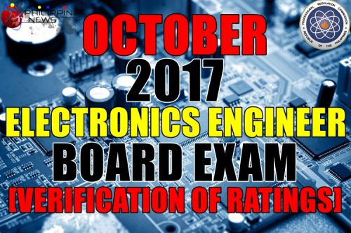 October 2017 Electronics Engineer (ECE) Board Exam Verification of Ratings