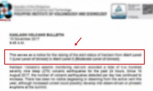 Kanlaon Volcano Alert Status Level 2