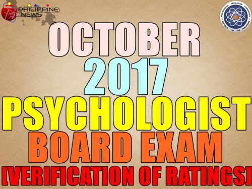 October 2017 Psychologist Verification of Ratings