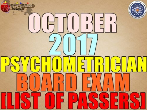 October 2017 Psychometrician Results