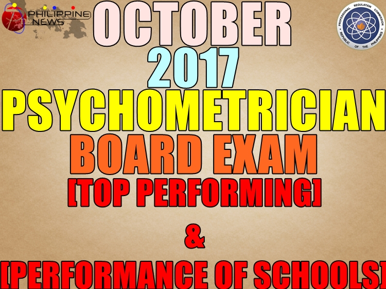 October 2017 Psychometrician Top Performing Schools