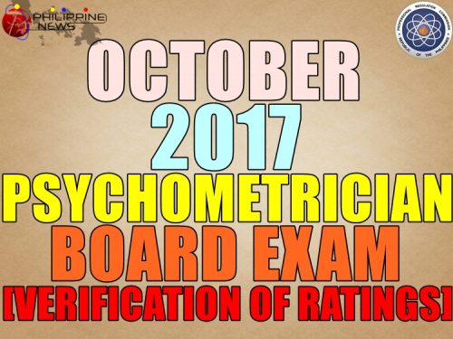 October 2017 Psychometrician Verification of Ratings