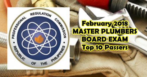 February 2018 Master Plumbers Board Exam