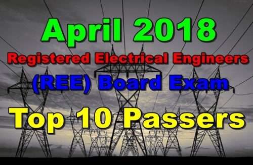 April 2018 Registered Electrical Engineers (REE), Registered Electrical Engineers,