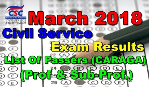 March 2018 Civil Service Exam