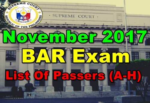November 2017 Philippine Bar Exam