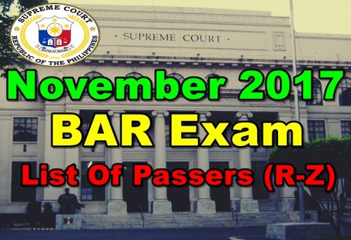 November 2017 Philippine Bar Exam