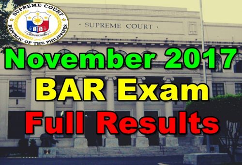 November 2017 Philippine Bar Exam