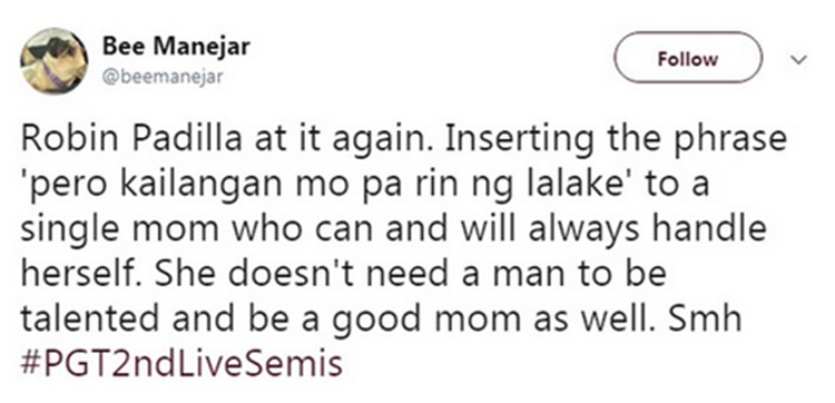 Robin Padilla Comment