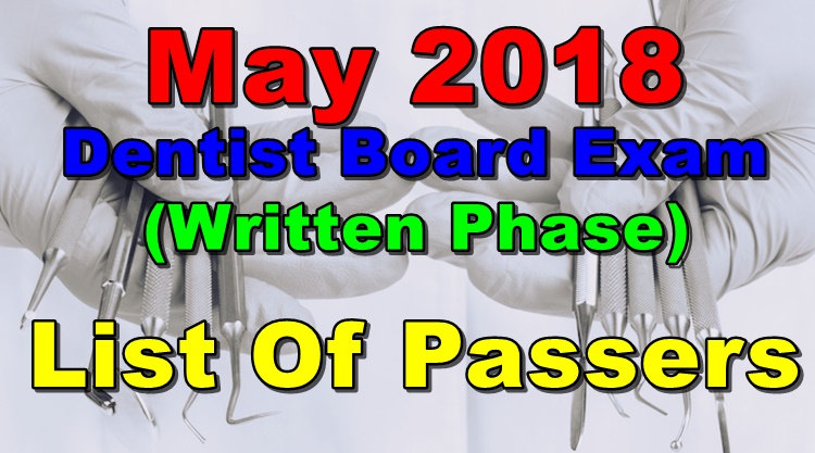 May 2018 Dentist Board Exam