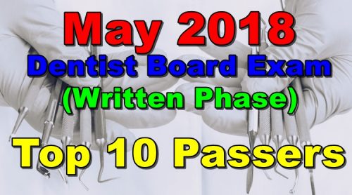 May 2018 Dentist Board Exam
