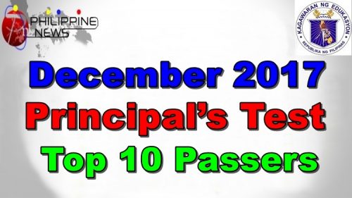 December 2017 Principal’s Test