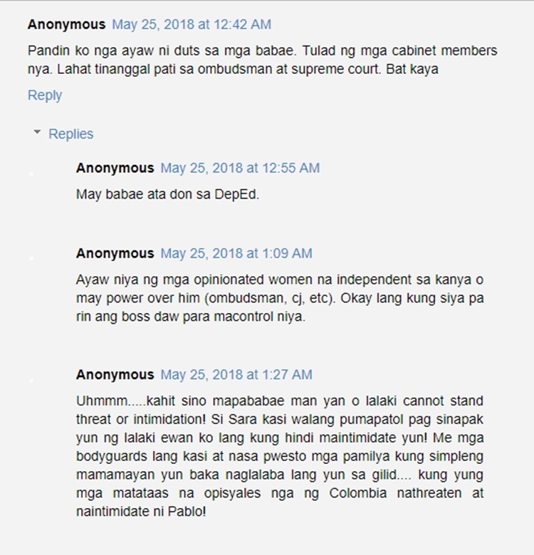 Distasteful Remarks