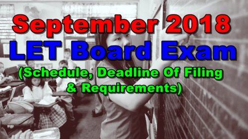 September 2018 LET Board Exam