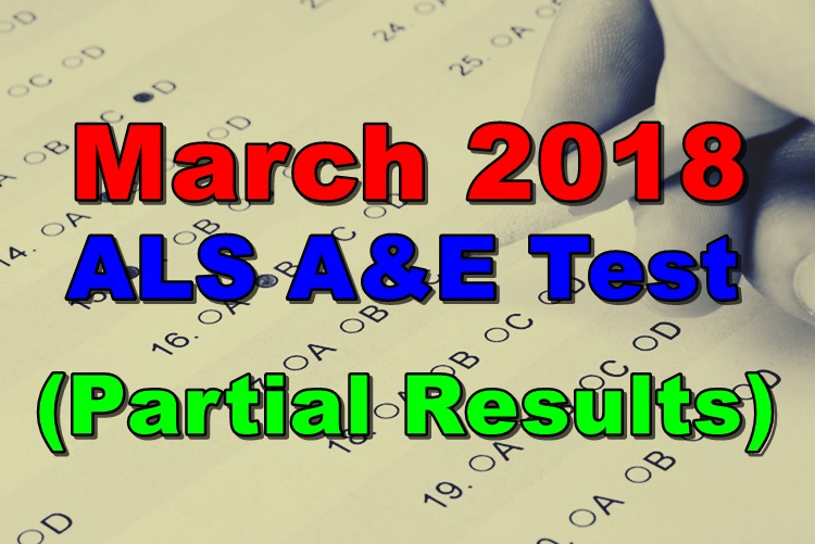 March 2018 ALS A&E Test