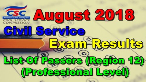 August 2018 Civil Service Exam