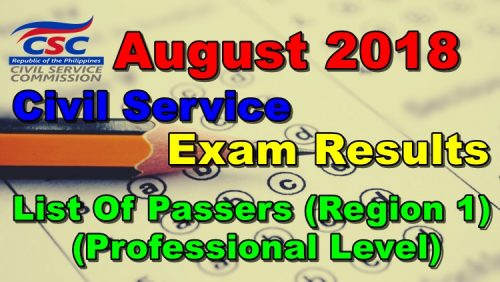 August 2018 Civil Service Exam