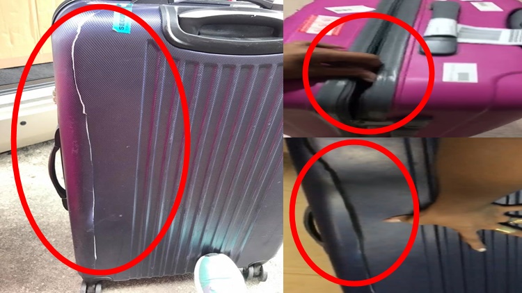 british airways damaged suitcase