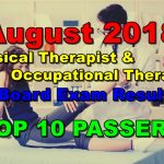 August 2018 Physical & Occupational Therapist Board Exam