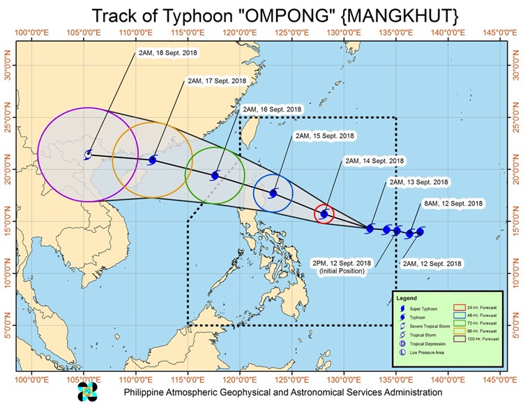 PAGASA Releases Latest Updates About Typhoon Ompong (Sept 13)
