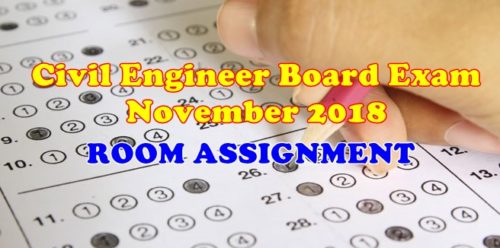 Civil Engineer Board Exam November 2018 Room Assignment