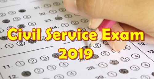 Civil Service Exam 2019 Schedule