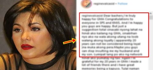 Regine Velasquez Open Letter