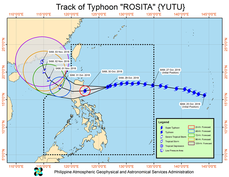 PAGASA Releases Latest Updates About Typhoon Rosita (October 29)