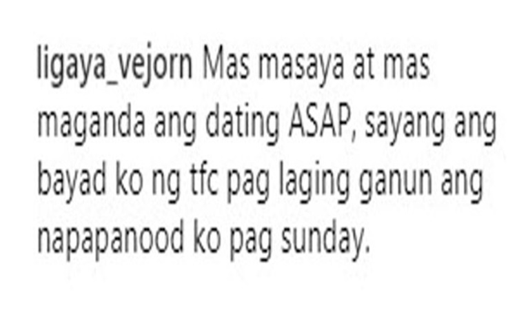 ASAP comment 5