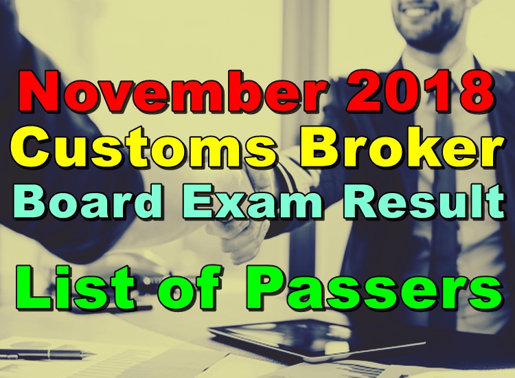 Customs Broker Board Exam Result