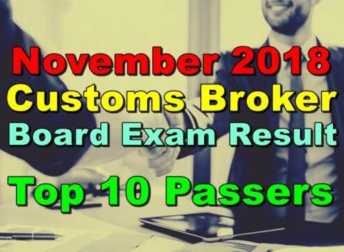 Customs Broker Board Exam Result
